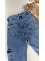 Calça Wide Cargo Jeans 