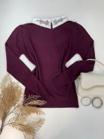 Blusa Tricô Gola Bordada Uva