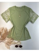 Blusa Manga Bordada