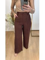 Calça Wide Leg Marrante Marrom 