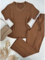 Conjunto Moletinho Caramelo Manga Curta 