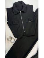 Conjunto Calça e Colete Alfaiataria Preto