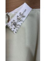 Blusa Gola Polo Com pedrarias Verde Menta 