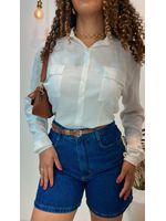 Camisa Viscolinho com Elastano Branca 
