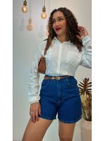 Camisa Viscolinho com Elastano Branca 