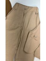 Conjunto Calça e Colete Alfaiataria Com Zíper Bege