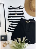 Blusa Regata Canelada Listrada 
