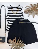 Short Alfaiataria Marrante Preto 