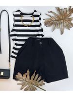 Short Alfaiataria Marrante Preto 