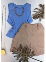 Short Alfaiataria Marrante Bege 