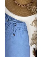 Short Boxer Linho Azul Céu 