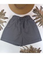 Short Boxer Linho Cinza