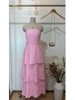 Vestido Midi Camadas Rosa