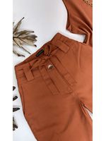 Conjunto Calça e Regata Em Linho Terra Cota 