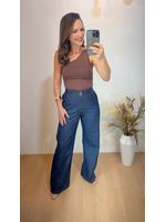 Calça Jeans Tencel Pantalona 