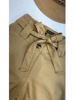 Conjunto Calça e Regata Em Linho Caramelo 