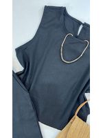 Conjunto Calça e Regata Em Linho Preto 