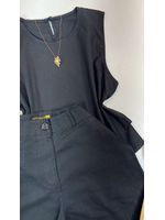 Conjunto Short e Regata Linho Preto 