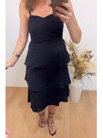 Vestido Curto Camadinhas Preto 