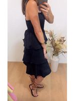 Vestido Curto Camadinhas Preto 