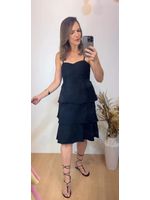 Vestido Curto Camadinhas Preto 