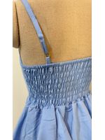 Vestido Curto Camadinhas Azul Bebê 