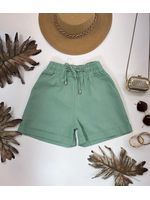 Short Boxer Linho Verde Água 