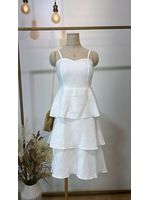 Vestido Curto Camadinhas Branco
