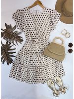 Vestido Tule Poá Off 