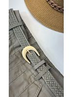 Calça Cenoura com Cinto Lua Cinza 