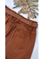 Calça Cenoura com Cinto Lua Terra Cota 