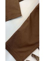 Calça Cenoura com Cinto Lua Marrom 