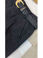 Calça Cenoura com Cinto Lua Preta