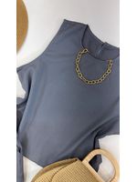 Conjunto Calça e Regata Em Linho Cinza 