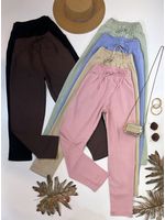 Calça Reta em linho Azul Céu 