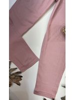 Calça Reta em linho Rosa 