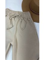 Calça Reta em linho Cru 