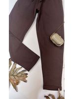 Calça Reta em linho Marrom 