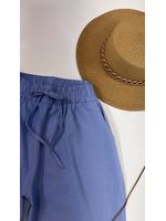 Calça Reta em linho Azul Céu 