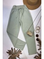 Calça Reta em linho Verde Menta 