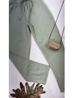 Calça Reta em linho Verde Menta 