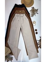 Calça Wide Alfaiataria Amarração Preta