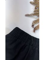 Calça Wide Alfaiataria Amarração Preta