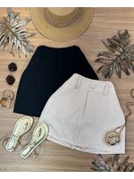 Short Saia Alfaiataria Preto 
