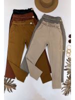 Calça Cenoura Corrente Coração Cinza