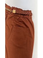 Calça Cenoura Corrente Coração Terra Cota 