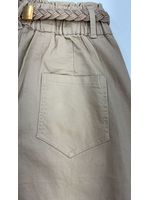 Calça Cenoura Corrente Coração Bege Claro 