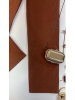 Calça Sarja Reta Terra Cota