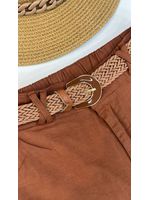 Calça Sarja Reta Terra Cota