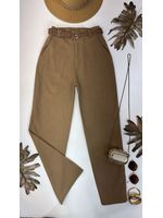 Calça Sarja Reta Marrom Claro 